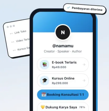 Contoh halaman publik Avora